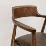 Ealing Dining Chair Brown Leather - Image 6