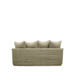 Lotus Slipcover Sofa 2 Seater Khaki - Image 4