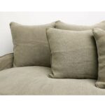 Lotus Slipcover Sofa 2 Seater Khaki - Image 5