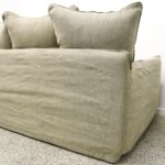 Lotus Slipcover Sofa 2 Seater Khaki - Image 6