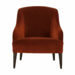 Lupita Rust Velvet Chair - Image 2