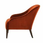 Lupita Rust Velvet Chair - Image 3