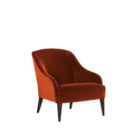 LULU RUST VELVET LOUNGE CHAIR