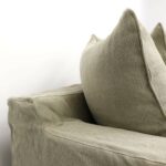 Keely Slipcover Sofa 2 Seater - Khaki - Image 4