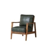 Reid leather arm chair Green