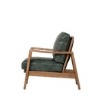 Reid Armchair - Green Leather - Image 4