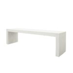 Palma Long Bench 160cm White - Image 3