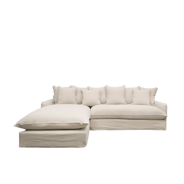 LOTUS SLIPCOVER 2.5 SEAT RH MODULAR + LH CHAISE - OATMEAL