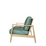 Reid 2 Seater Green Leather - Image 4