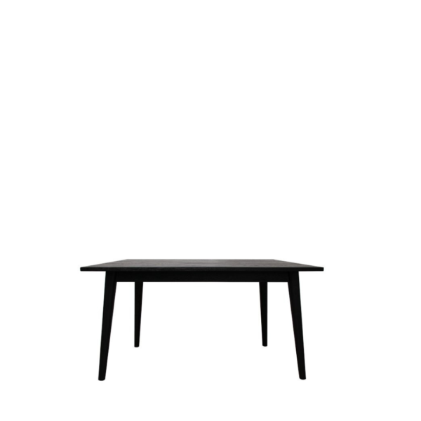 VAASA OAK DINING TABLE MATTE BLACK - 150CM