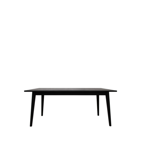 VAASA OAK DINING TABLE MATTE BLACK - 180CM