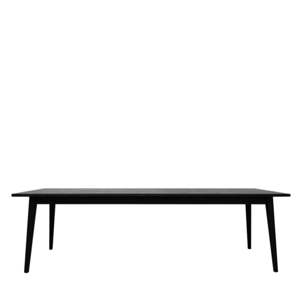 VAASA OAK DINING TABLE MATTE BLACK - 260CM