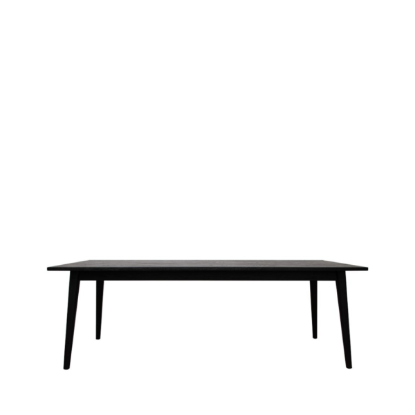 VAASA OAK DINING TABLE MATTE BLACK- 220CM