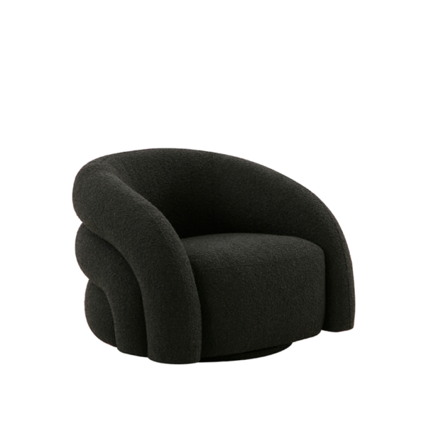 Chicago Swivel Chair Dark Boucle