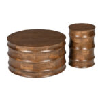 Wooden Drum Coffee Table - Image 2