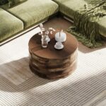 Wooden Drum Coffee Table - Image 3