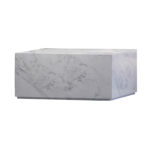 Milan Marble Coffee Table White - Image 2