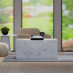 Milan Marble Coffee Table White - Image 5