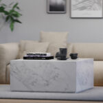 Milan Marble Coffee Table White - Image 6
