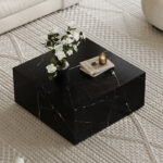 Milan Marble Coffee Table Black - Image 4