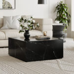 Milan Marble Coffee Table Black - Image 6