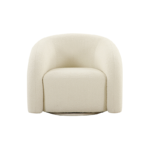 Chicago Swivel Chair White Boucle - Image 2
