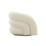 Chicago Swivel Chair White Boucle - Image 3