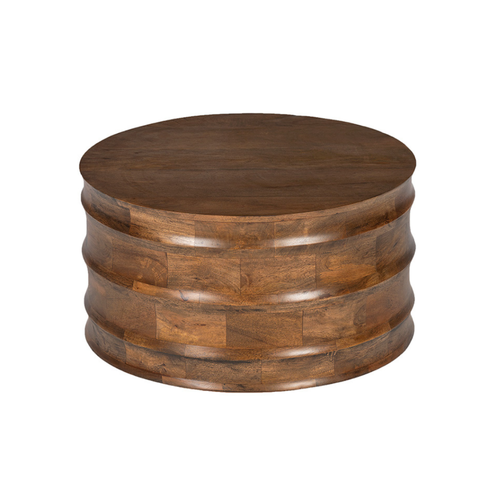 Wooden Drum Coffee Table Palette Design