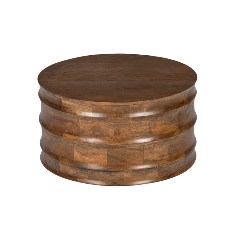 Wooden Drum Coffee Table Palette Design