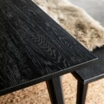 Vaasa Oak Dining Table 220cm Matt Black - Image 8