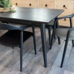 Vaasa Oak Dining Table 220cm Matt Black - Image 6