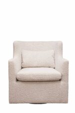 Baxter Oscar Swivel Chair - Cream - Image 2