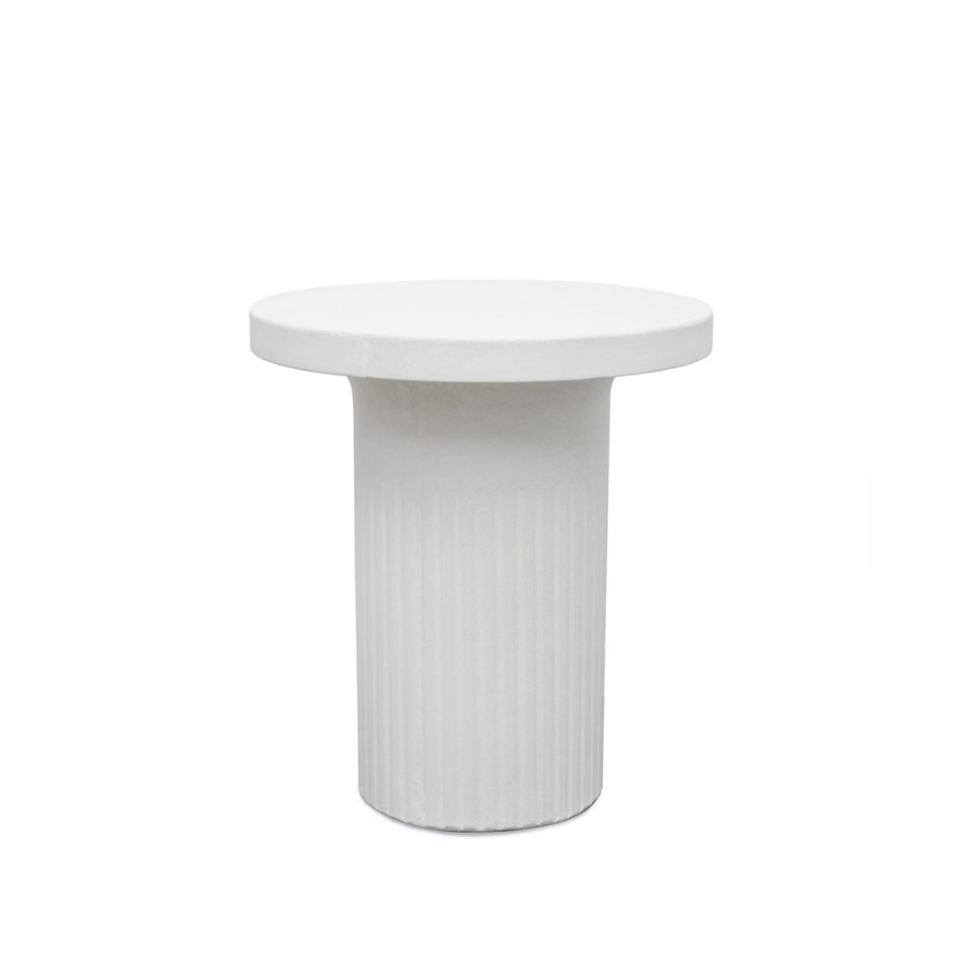 ROMA CONCRETE SIDE TABLE - WHITE