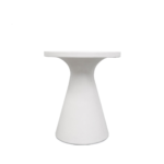CORFU CONCRETE PEDESTAL TABLE - WHITE