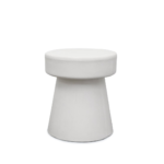 MUSHROOM CONCRETE SIDE TABLE / STOOL - WHITE