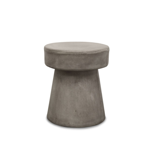 MUSHROOM CONCRETE SIDE TABLE / STOOL - GREY