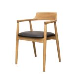 Ealing Dining Chair - Black Leather - Image 8