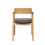 Ealing Dining Chair - Black Leather - Image 5