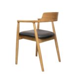 Ealing Dining Chair - Black Leather - Image 6