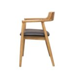 Ealing Dining Chair - Black Leather - Image 7