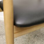 Ealing Dining Chair - Black Leather - Image 4