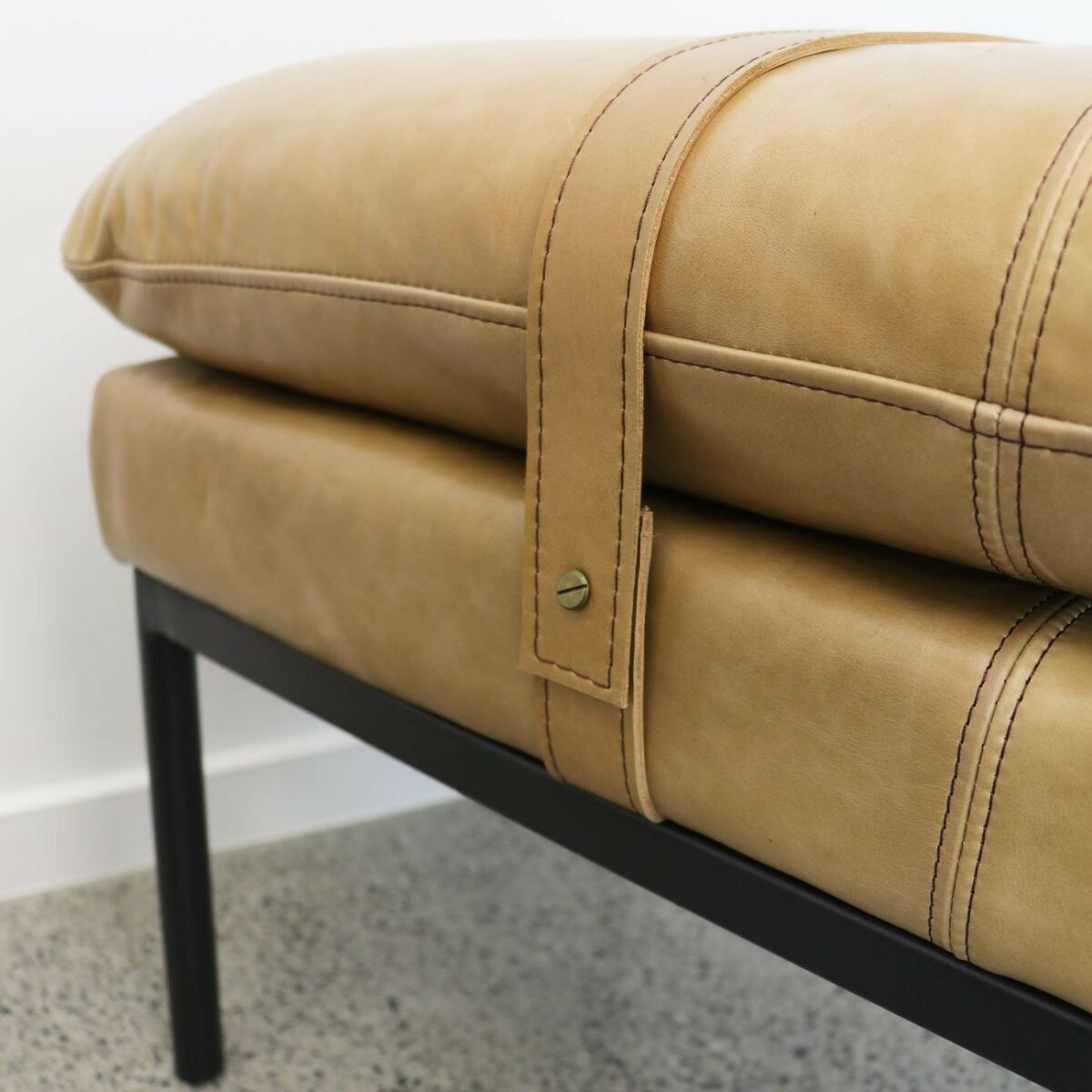 Baxter Leather Ottoman/Bench - Image 4