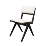 CORTEZ DINING CHAIR WITH REMOVABLE CUSHIONS - BLACK