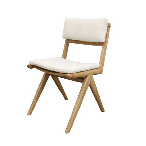 CORTEZ DINING CHAIR WITH REMOVABLE CUSHIONS - NATURAL