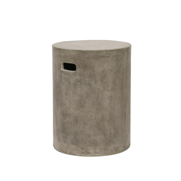 GREY CONCRETE PIPE SIDE TABLE / STOOL