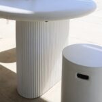 Solona Outdoor Concrete Table White 200cm - Image 2