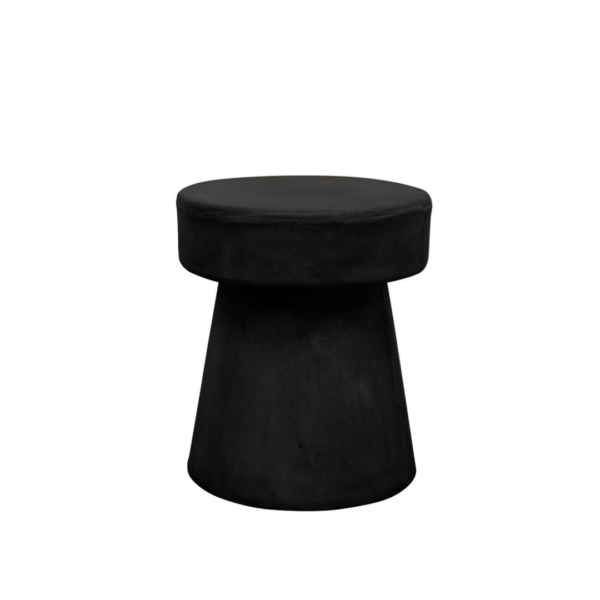 MUSHROOM CONCRETE SIDE TABLE / STOOL - BLACK