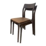 Cooper Stackable Dining Chair Brown Leather - Image 2