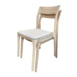 Cooper Stackable Dining Chair Linen Fabric - Image 2