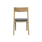 Cooper Stackable Dining Chair Natural Frame Black Leather - Image 2